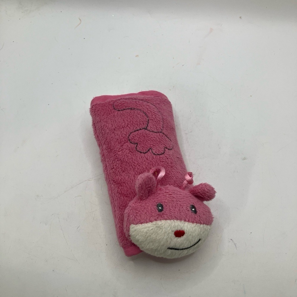 Carters‎ Plush Toy 9 Inches Pink Animal Head Soft Fabric Embroidered Whimsical